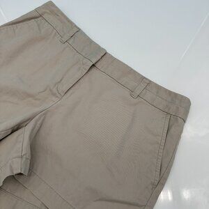 LOFT Women's Original 4" Inseam Mid-Rise Flat Front Shorts,‎ Size 4, Beige Color